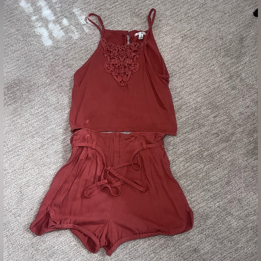 Amuse Society Terracotta Sleeveless Set